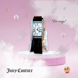 JUICY COUTURE Double Wrap Leather and Crystal Vintage Watch